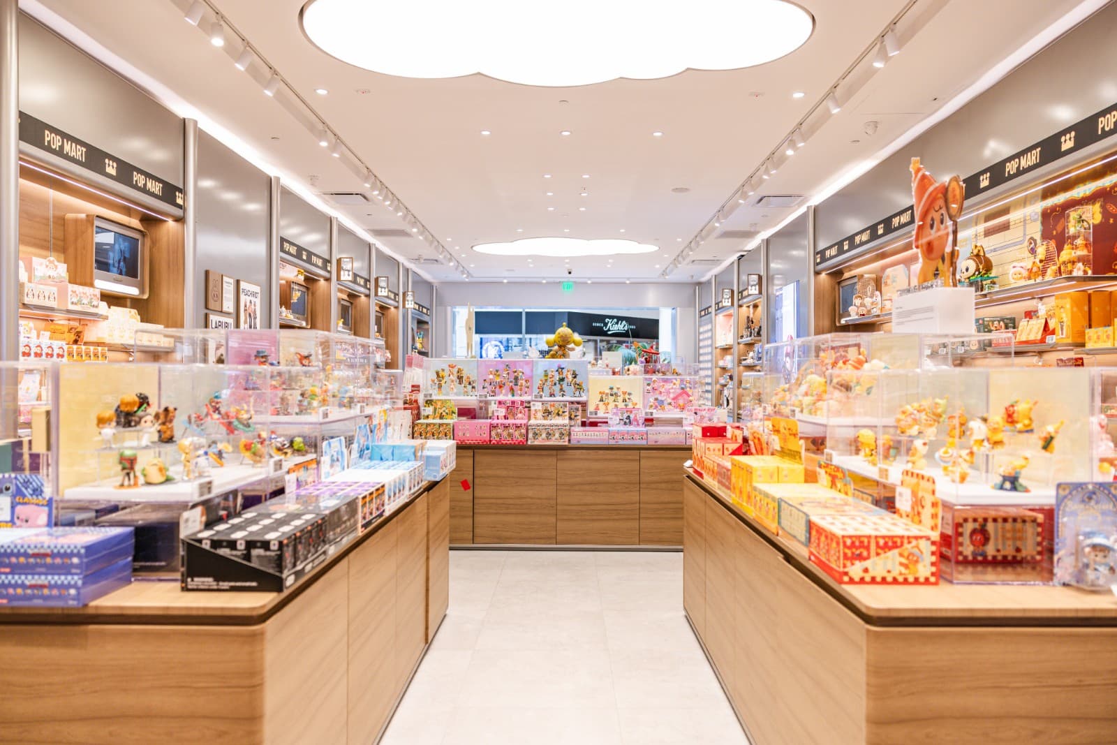 Excited fans lining up for Pop Mart grand opening at Hillsdale Mall San Mateo by JY Studio