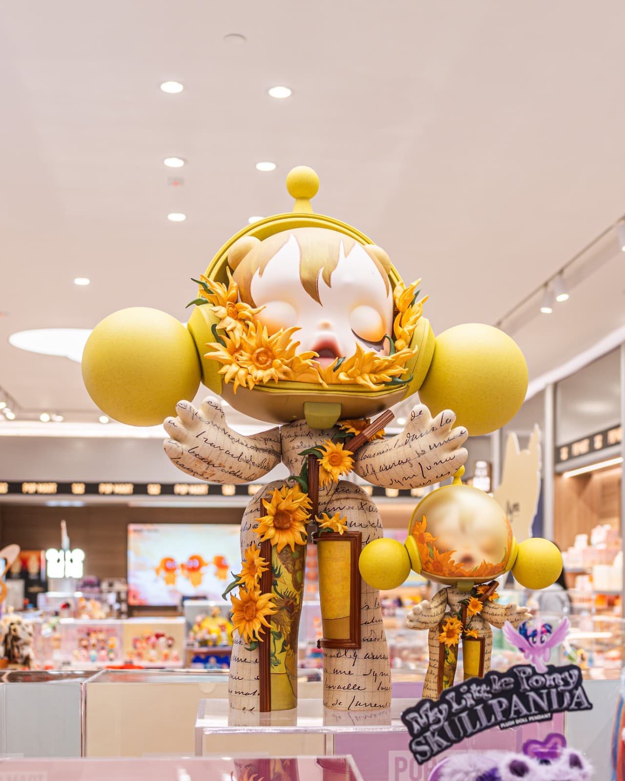 Pop Mart store atmosphere and colorful product wall at Hillsdale Mall San Mateo Bay Area by JY Studio